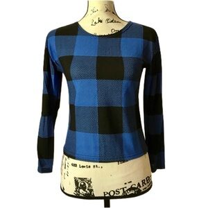 NWOT Buffalo Check Knit Top